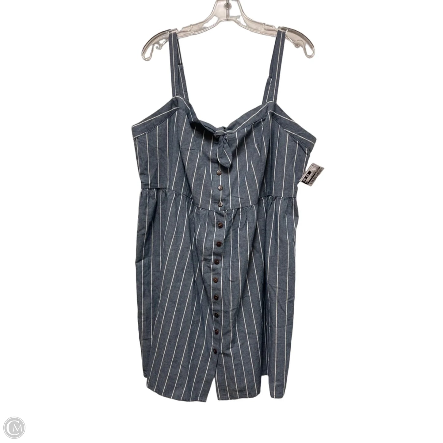 Dress Casual Short By Forever 21 In Blue & White, Size: 2x