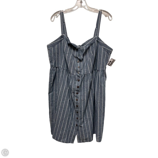 Dress Casual Short By Forever 21 In Blue & White, Size: 2x