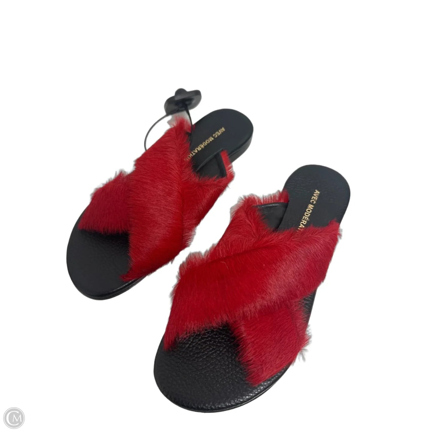 Sandals Flats By Cma In Black & Red, Size: 6