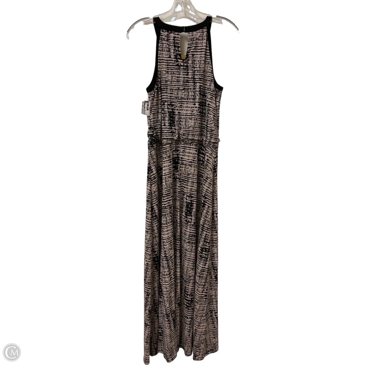 Dress Casual Maxi By Calvin Klein In Black & Cream, Size: S