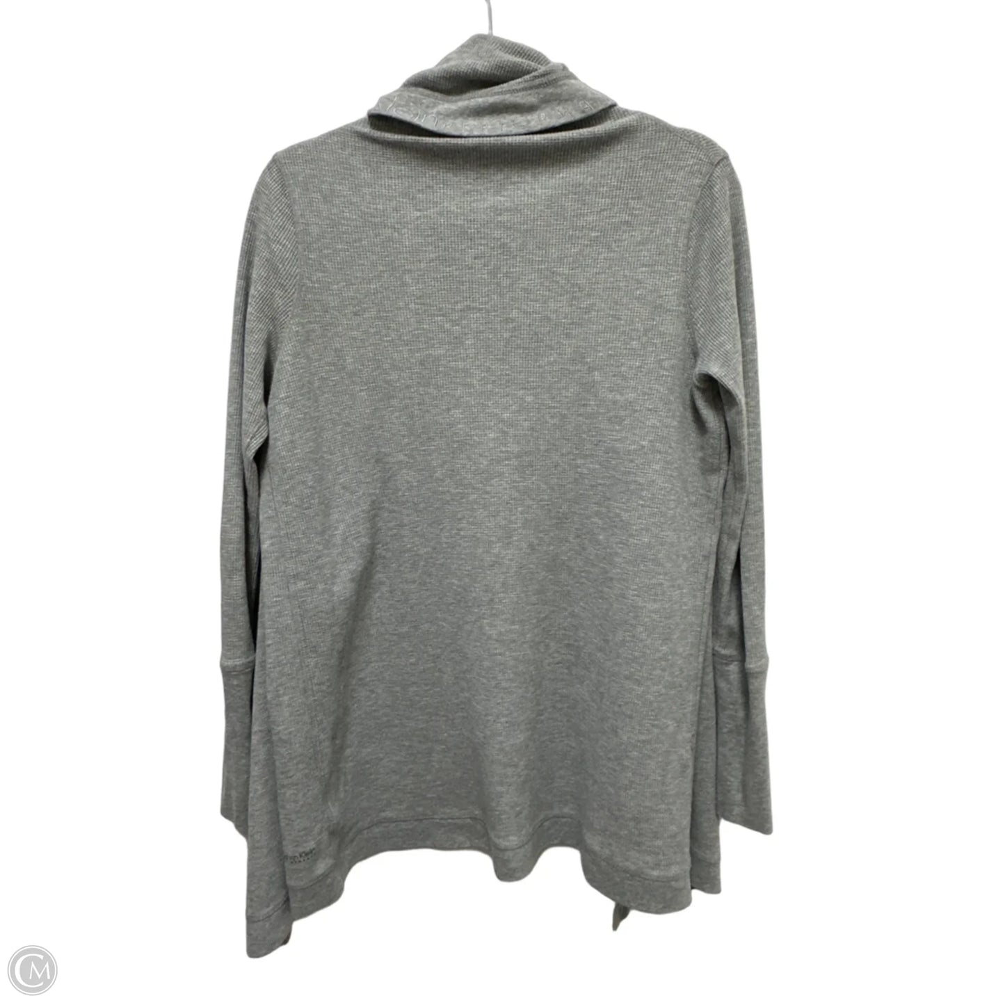 Sweater Cardigan By Calvin Klein In Grey, Size: M