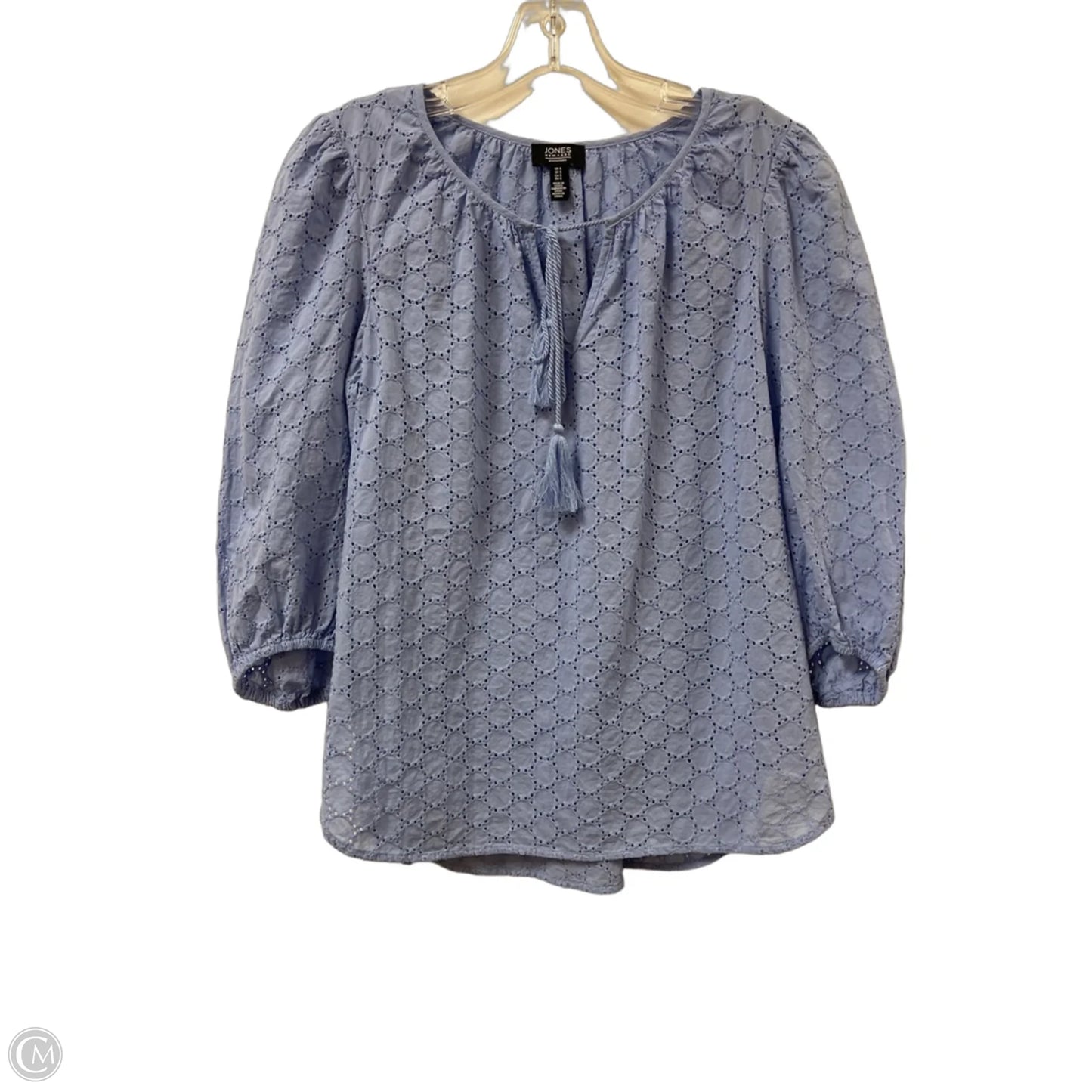 Top Long Sleeve By Jones New York In Blue, Size: S