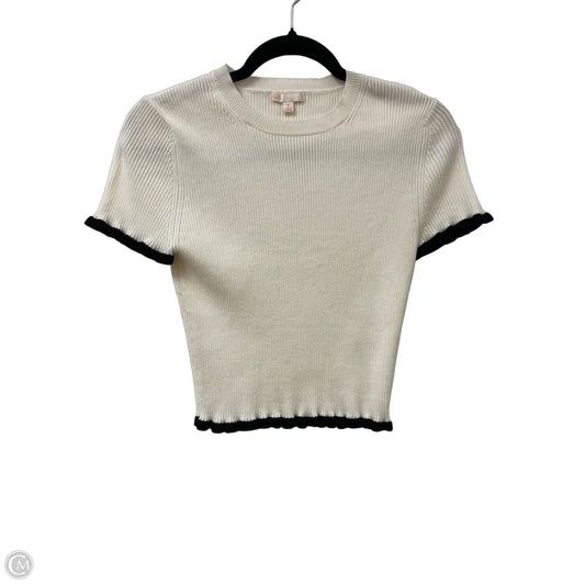 Sweater Short Sleeve By Gianni Bini In Black & White, Size: M