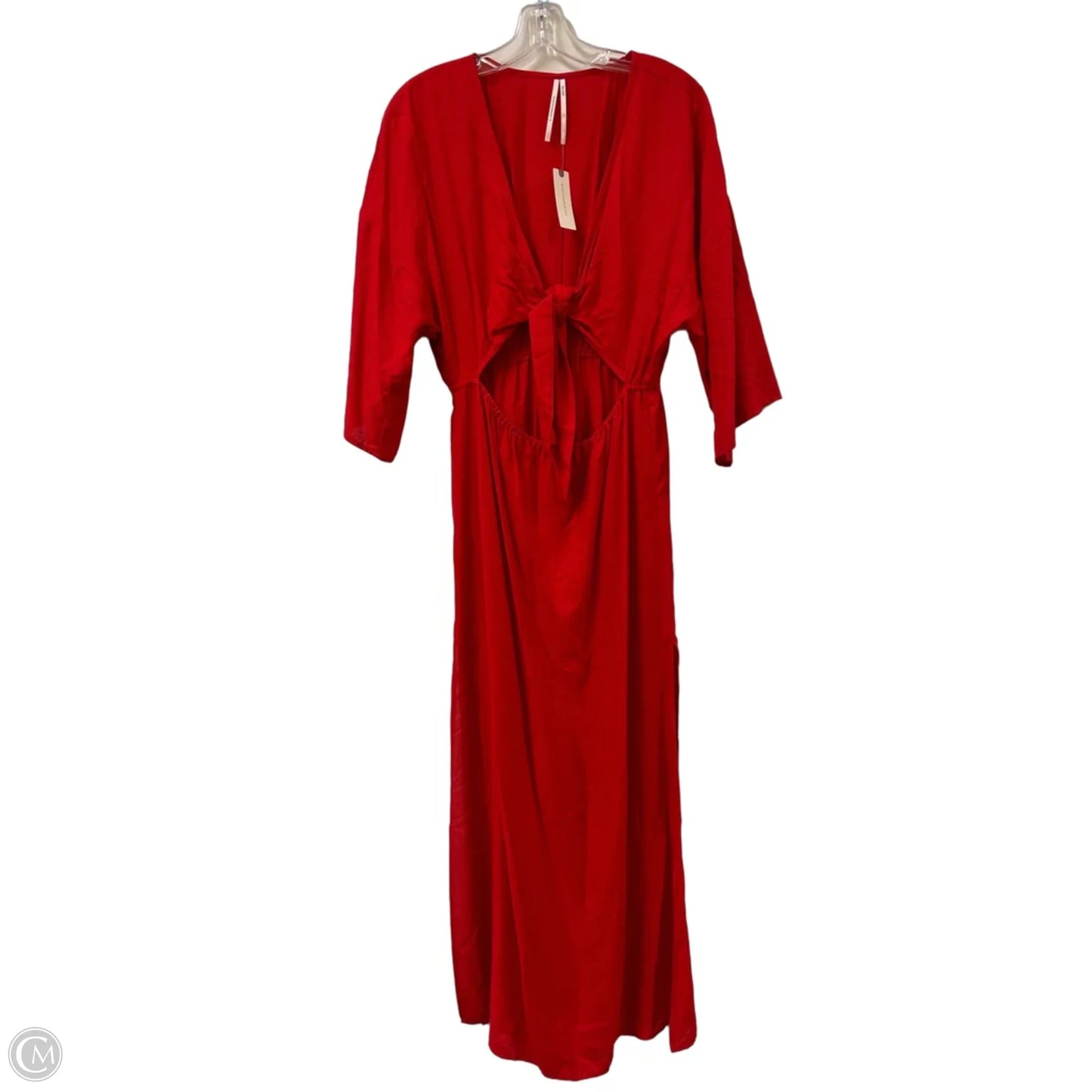 Dress Casual Midi By Anthropologie In Red, Size: Xs