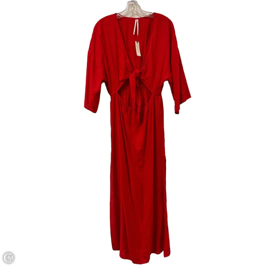 Dress Casual Midi By Anthropologie In Red, Size: Xs