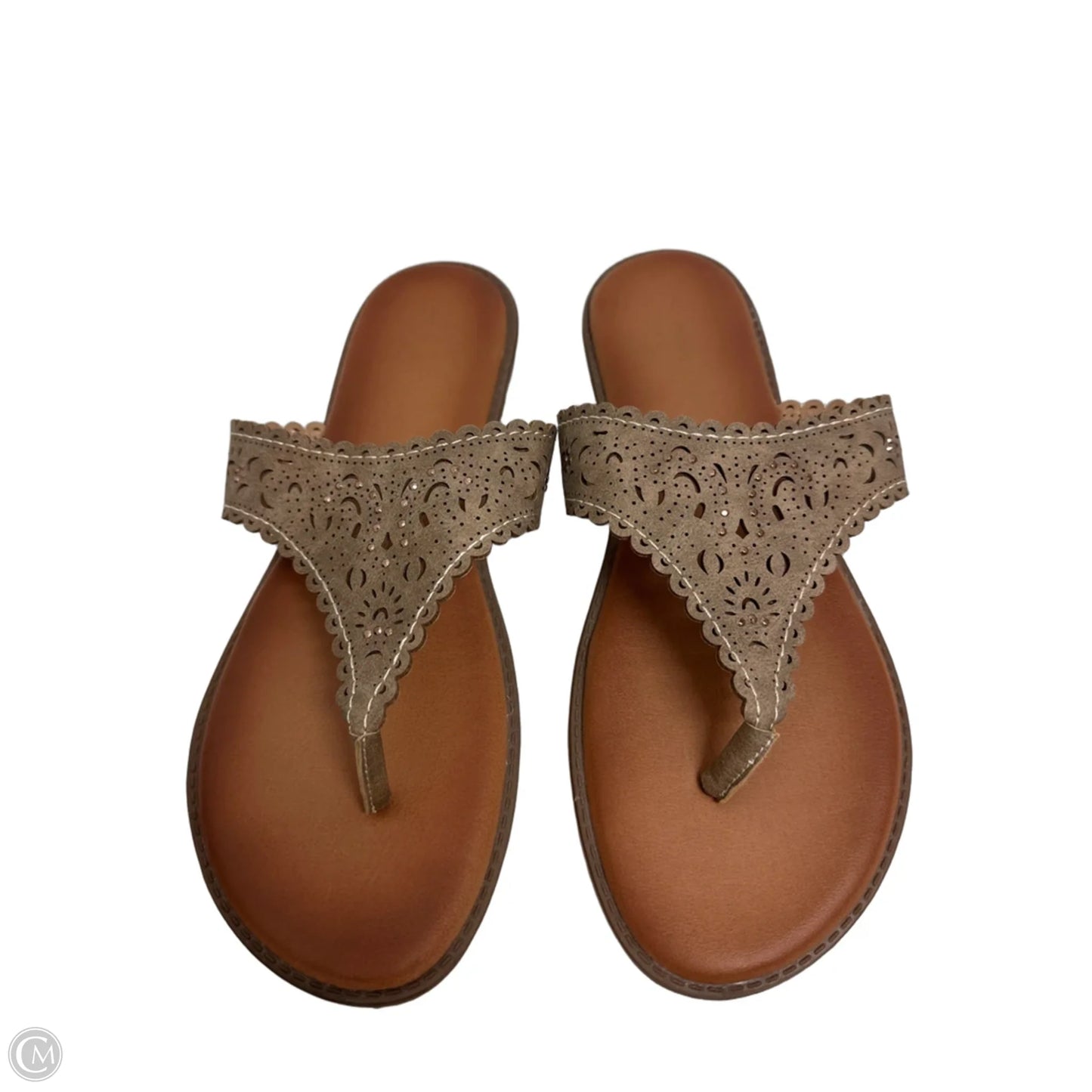 Sandals Flip Flops By Clothes Mentor In Brown, Size: 11