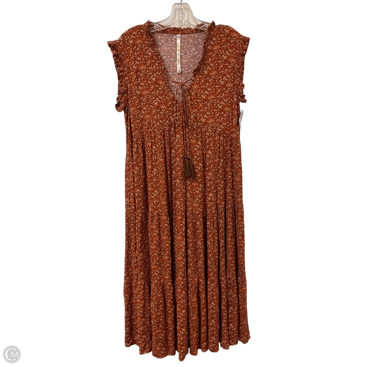 Dress Casual Midi By Uncle Frank In Orange, Size: Xs