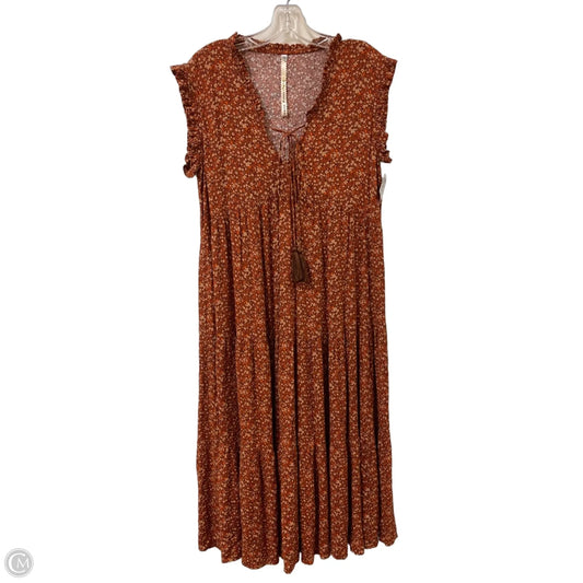 Dress Casual Midi By Uncle Frank In Orange, Size: Xs