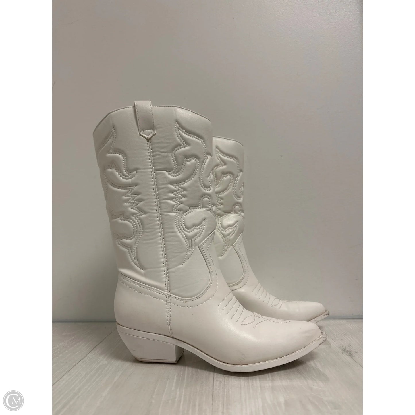 Boots Western By Soda In White, Size: 9
