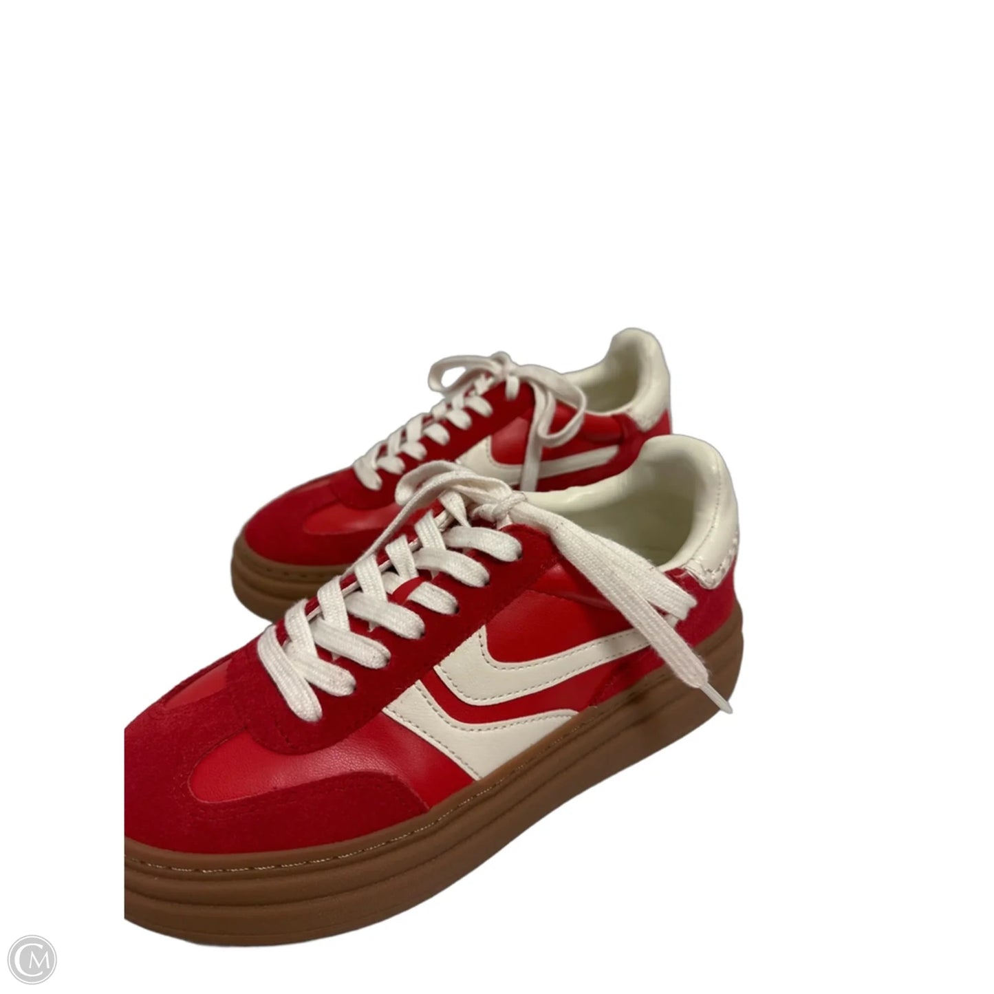 Shoes Sneakers By Steve Madden In Red & White, Size: 6