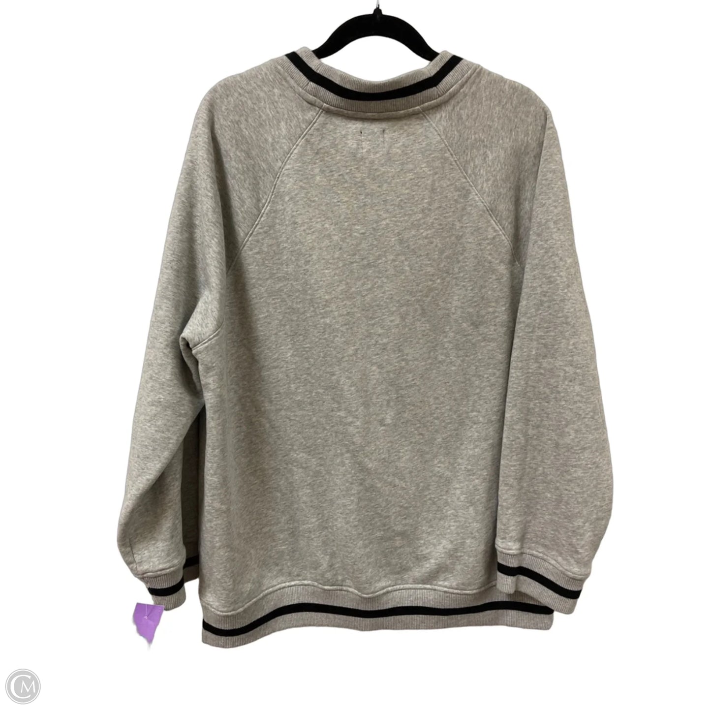 Sweater Cardigan By Gap In Grey, Size: M