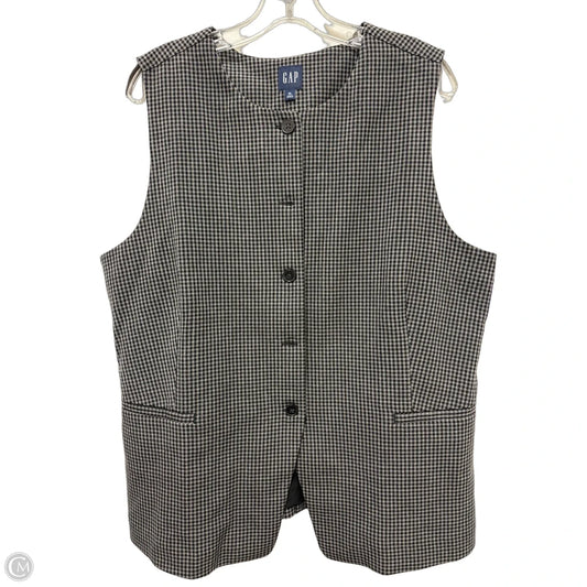 Vest Other By Gap In Black & Grey, Size: Xl
