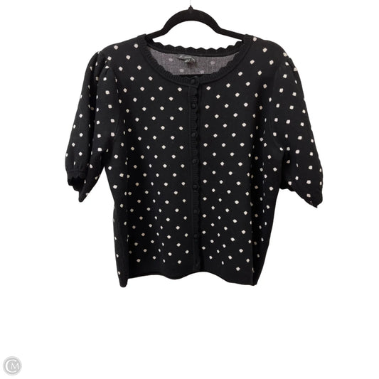 Sweater Short Sleeve By Adrianna Papell In Black & White, Size: Xl