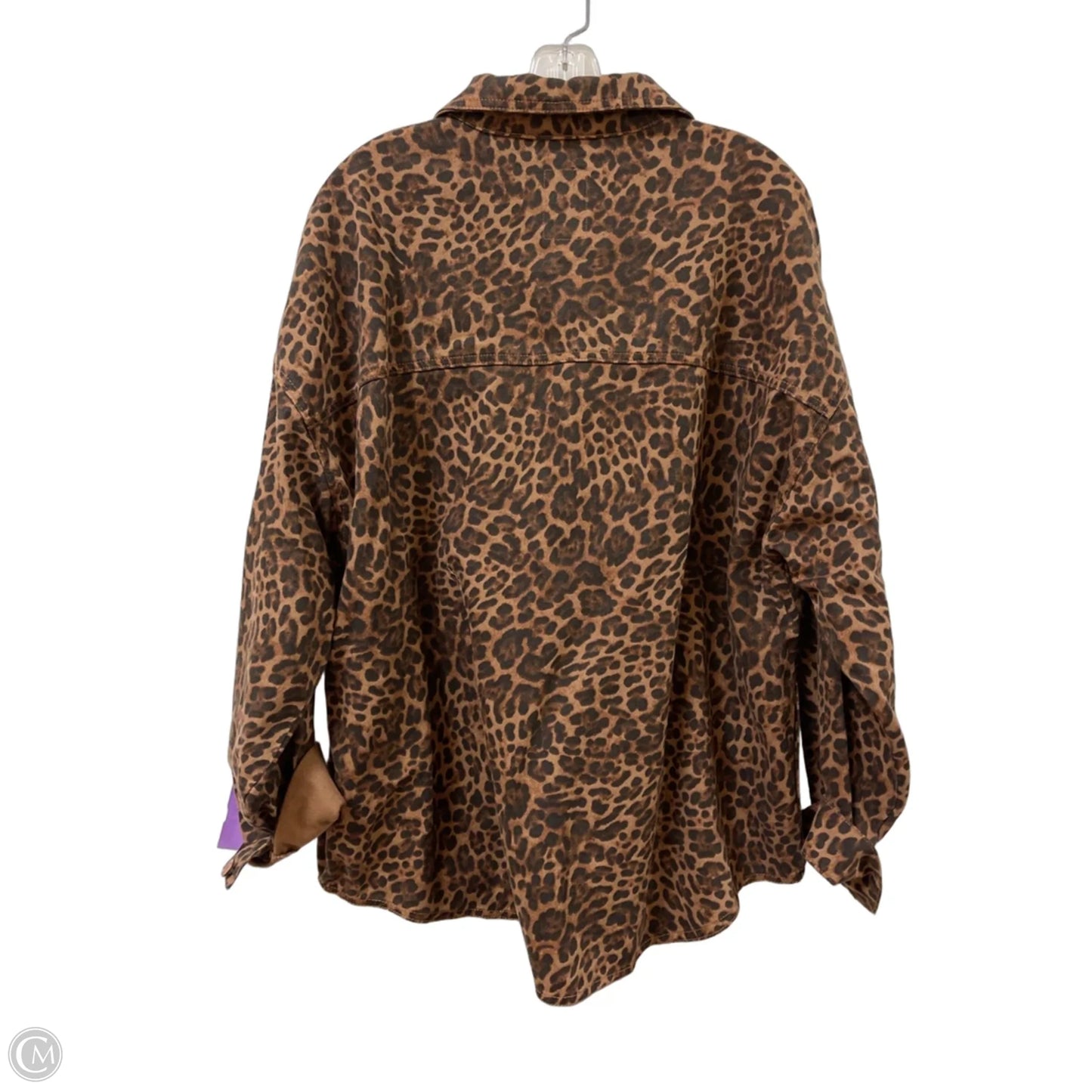 Jacket Denim By Gap In Animal Print, Size: Xl