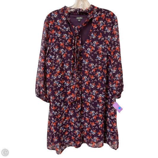 Dress Casual Short By Lily Rose In Purple & Red, Size: L