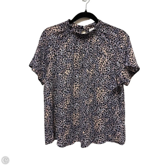 Top Short Sleeve By Peyton Jensen In Black & Purple, Size: S