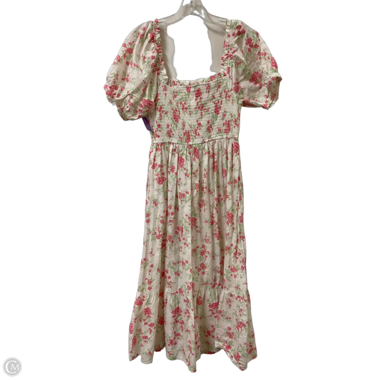 Dress Casual Maxi By Jessica Simpson In Green & Pink, Size: M