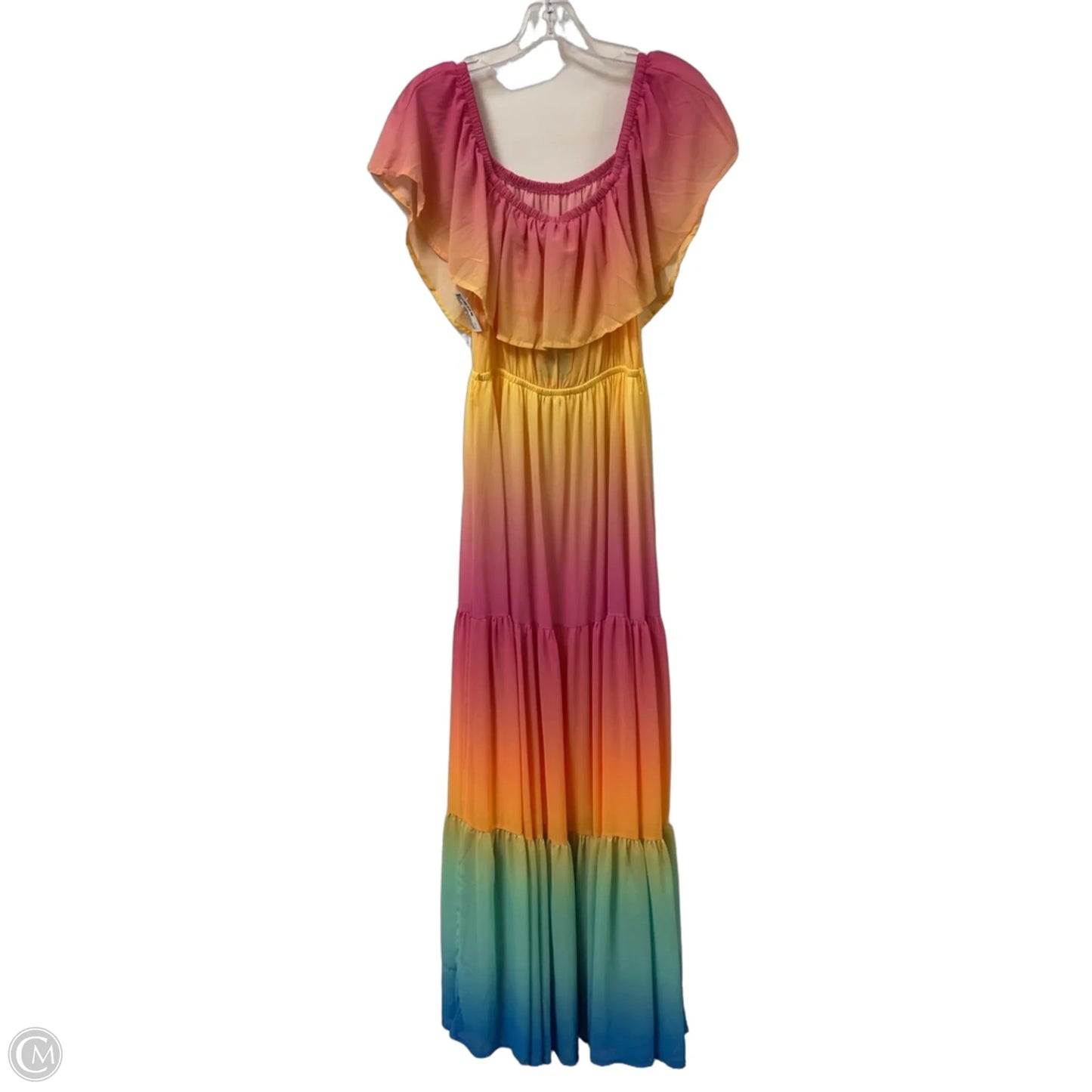 Dress Casual Maxi By Jealous Tomato In Pink & Yellow, Size: M