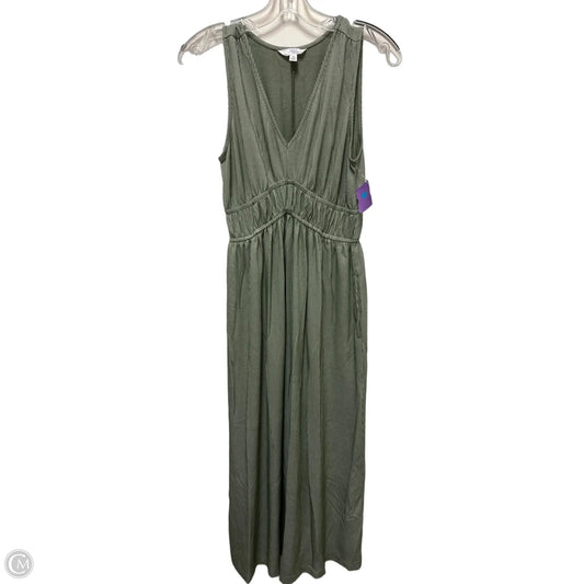 Dress Casual Maxi By Time And Tru In Green & White, Size: S