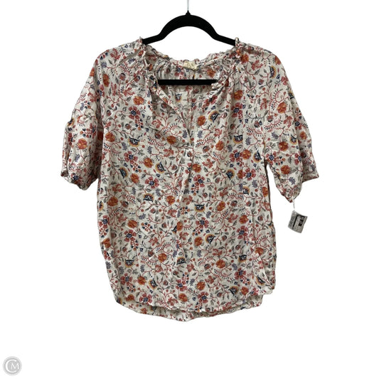 Top Short Sleeve By Ana In Floral Print, Size: L