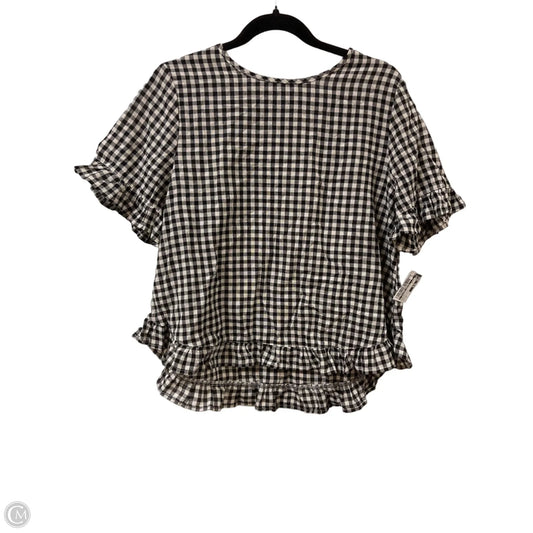 Top Short Sleeve By Clothes Mentor In Black & White, Size: Xl