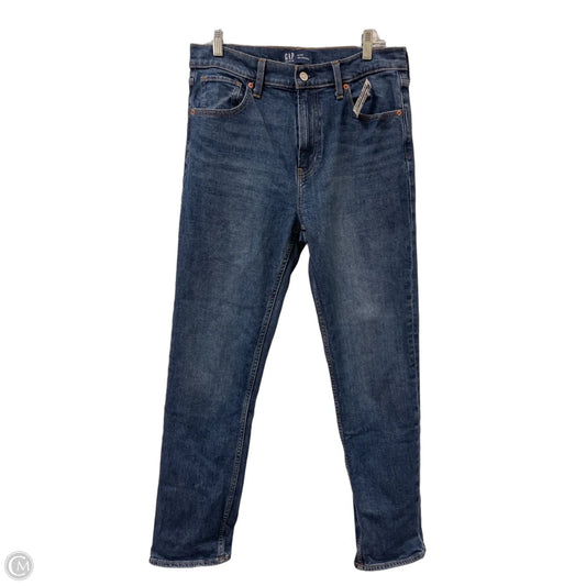 Jeans Straight By Gap In Blue Denim, Size: 12