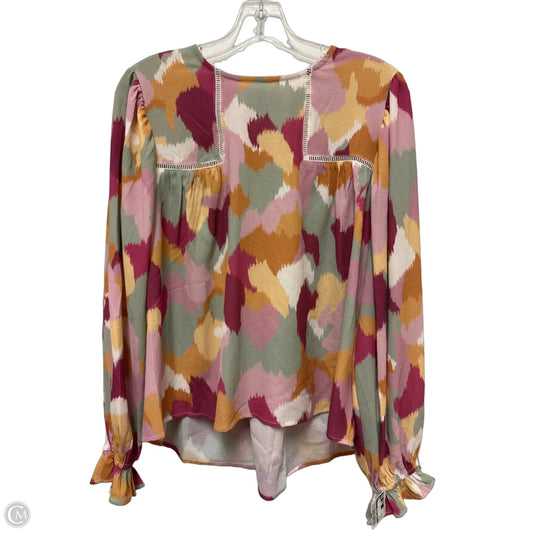 Top Long Sleeve By Clothes Mentor In Multi-colored, Size: M