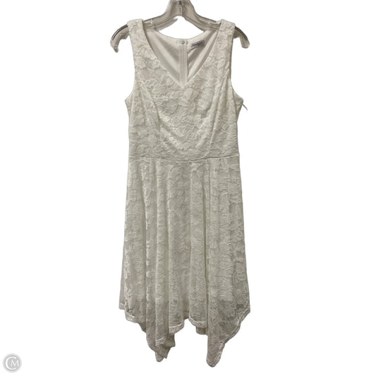 Dress Casual Midi By Clothes Mentor In White, Size: L