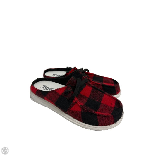 Shoes Flats By Gypsy Jazz In Black & Red, Size: 7.5