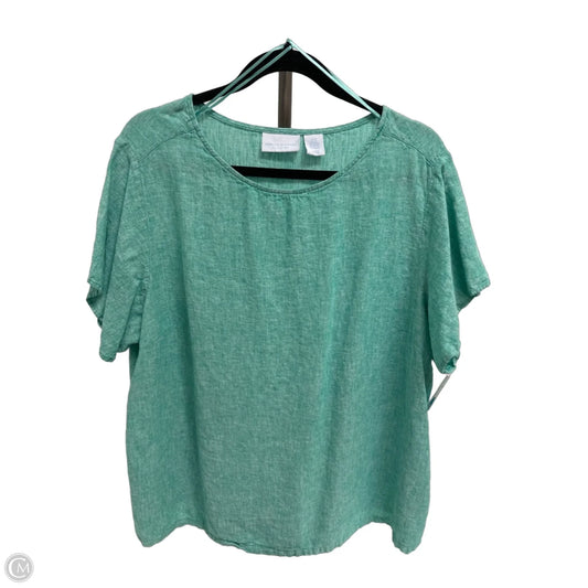 Top Short Sleeve By Martha Stewart In Green, Size: 2x