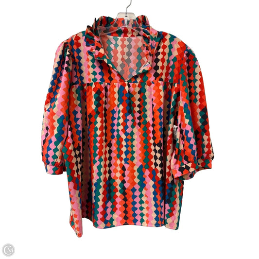 Top Short Sleeve By Clothes Mentor In Multi-colored, Size: 1x
