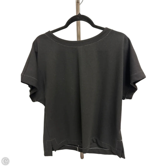Top Short Sleeve By Max Studio In Black, Size: L