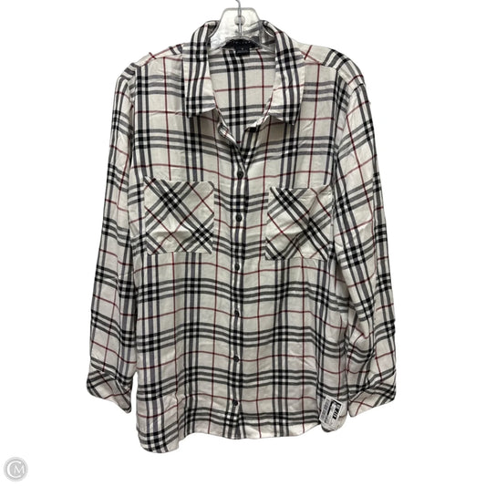 Blouse Long Sleeve By Sanctuary In Black & White, Size: M