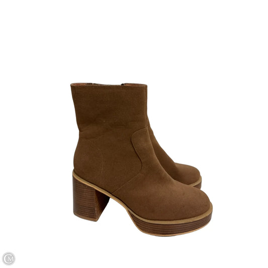 Boots Ankle Heels By Oasis Society In Brown, Size: 9