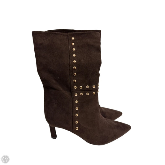 Boots Ankle Heels By Clothes Mentor In Brown, Size: 6