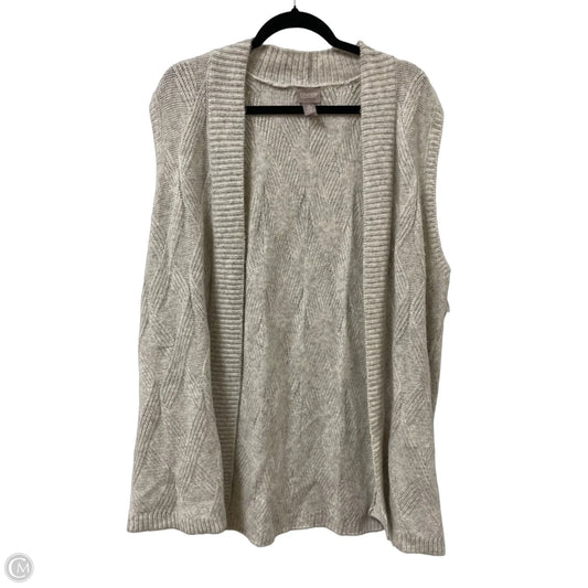 Vest Sweater By Chicos In Grey, Size: Xl