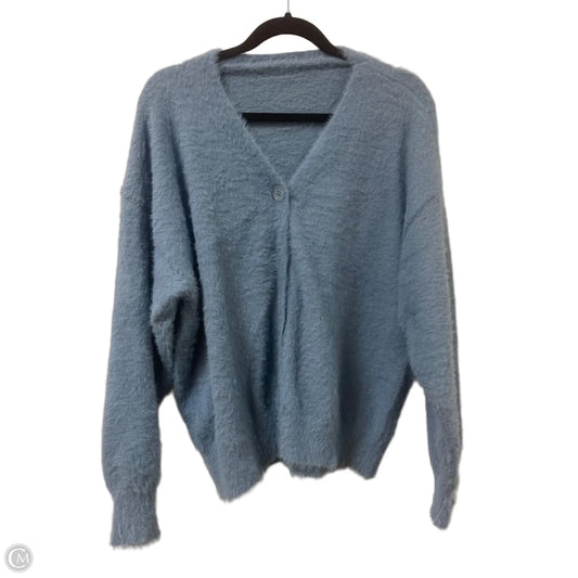 Sweater Cardigan By Clothes Mentor In Blue, Size: S