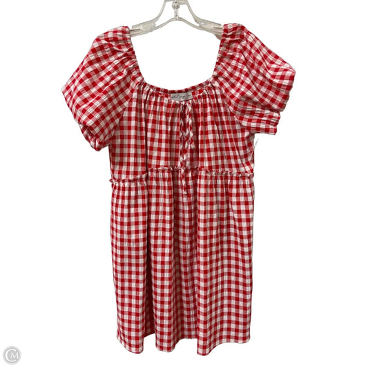 Dress Casual Short By Petal & Pup In Red & White, Size: M