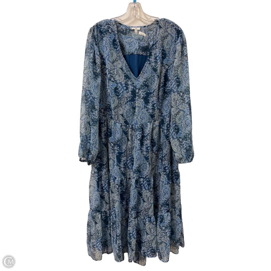 Dress Casual Midi By Joie In Blue, Size: Xl