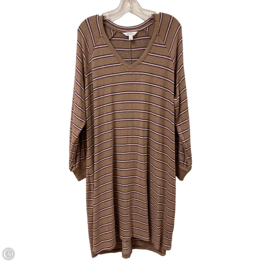 Dress Casual Short By Market & Spruce In Brown & Pink, Size: 2x
