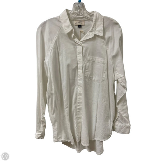 Blouse Long Sleeve By Universal Thread In White, Size: S