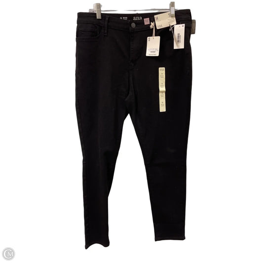 Jeans Skinny By Ana In Black Denim, Size: 14