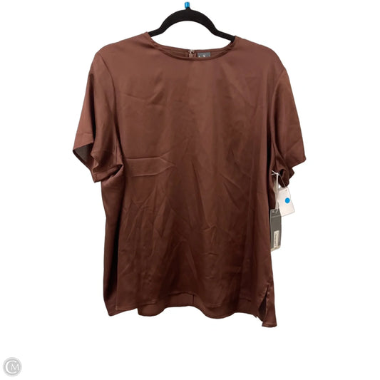 Top Short Sleeve By Worthington In Brown, Size: Xl