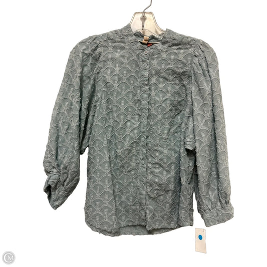 Blouse Long Sleeve By Pilcro In Blue, Size: S