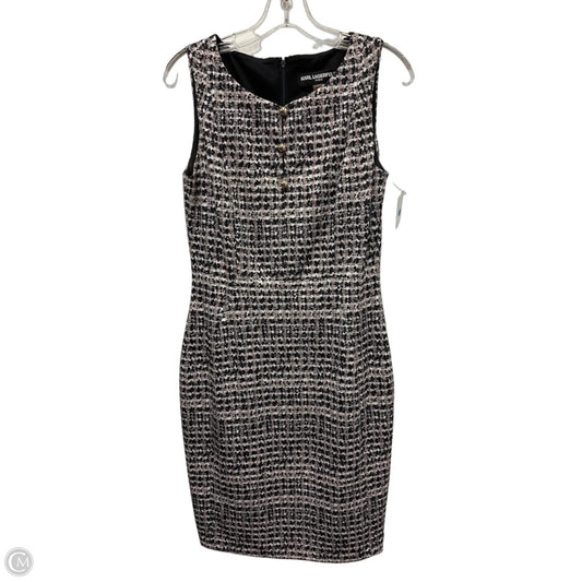 Dress Designer By Karl Lagerfeld In Grey & Pink, Size: M