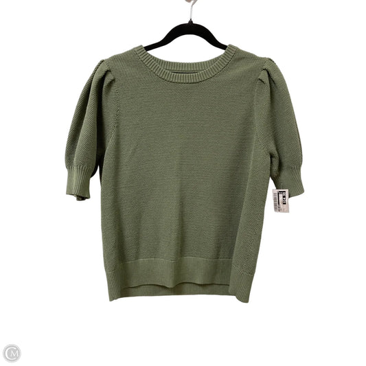 Sweater Short Sleeve By Nine West In Green, Size: L