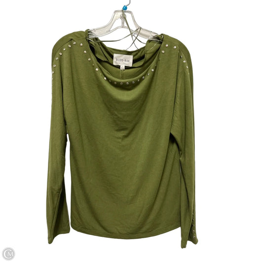 Top Long Sleeve By Olive And Oak In Green, Size: L