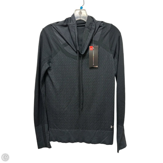 Athletic Top Long Sleeve Collar By Under Armour In Grey, Size: S