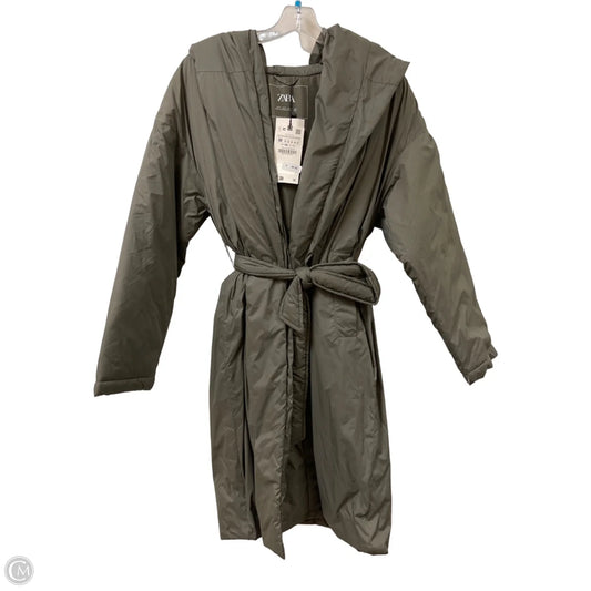 Coat Puffer & Quilted By Zara In Green, Size: M