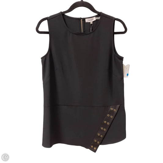 Top Sleeveless By Calvin Klein In Black, Size: S